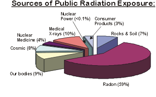 Pie Graph: Sources of Public Radiation  Exposure